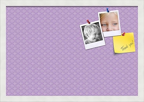 Miniatura 19 de PinPix Tablero de anuncios de corcho de 12 x 12 pulgadas. Este tablero decorativo enmarcado viene con diseño de círculos B W y un marco blanco