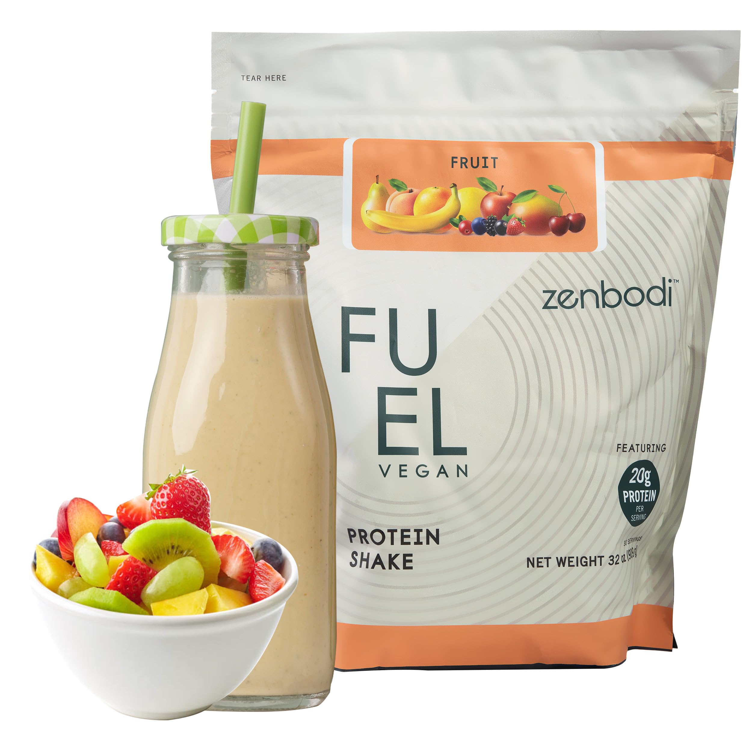 Amazon.com: zenbodi Fuel Vegan Protein Powder Fruit Flavor - 21g