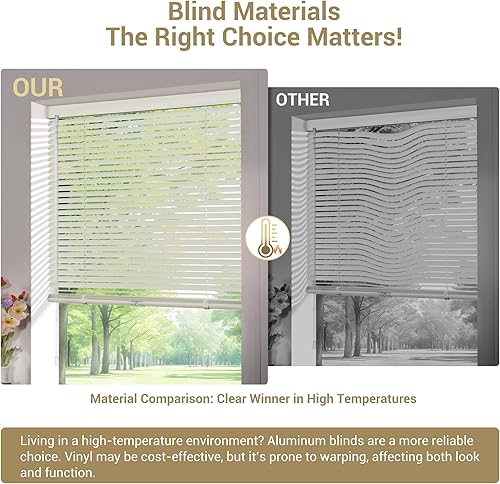 Miniatura 2 de Mini persianas de aluminio, persianas de ventana sin cordones de 1 pulgada, persianas horizontales personalizadas, para oscurecer la habitación,