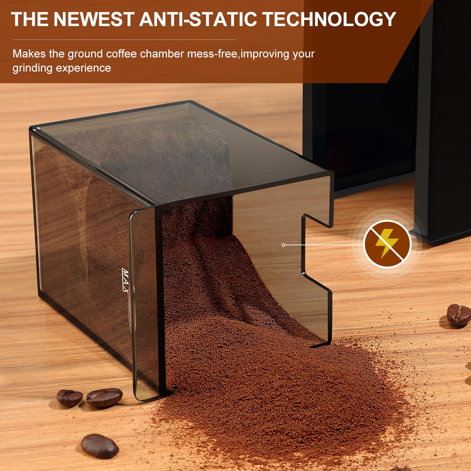 Macinacaffè elettrico, macinacaffè regolabile con 28 impostazioni di macinatura precise per French Press, caffè a goccia ed espresso, 12 tazze, nero