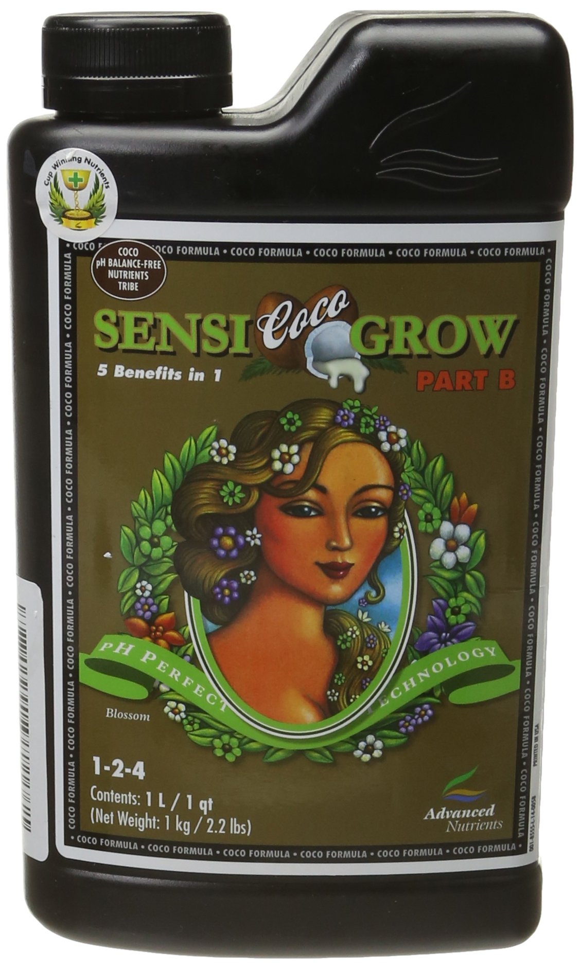pH Perfect Sensi Coco Grow Part B Plant Nutrient, 1 L