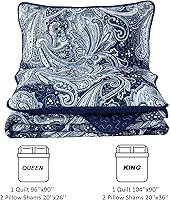 Vista 37 de DJY Juego de edredón de cachemira marrón, tamaño Queen, juego de colcha bohemia de 3 piezas, ropa de cama de microfibra suave y ligera con estampado