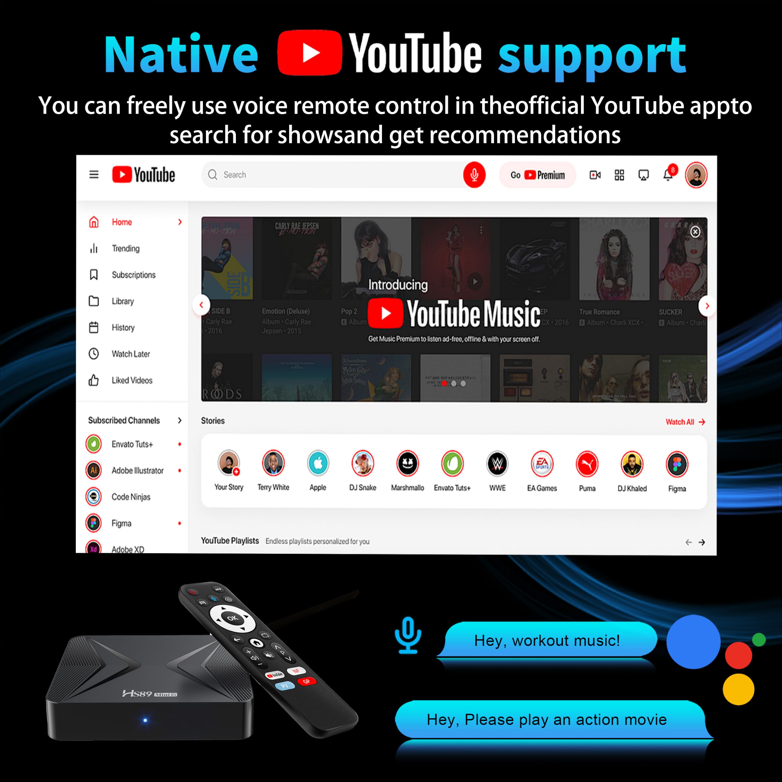 HS89 MINI15 TV Box Android 14.0 4K 8K HD Android Box 4GB RAM 32GB ROM RK3539 Quad-Core WiFi 6 Doble Banda 2,4G/5G 10/ 100M Ethernet Bluetooth 5.4 USB2.0 HDMI2.1, Smart TV Box Media-Streaming-Clients