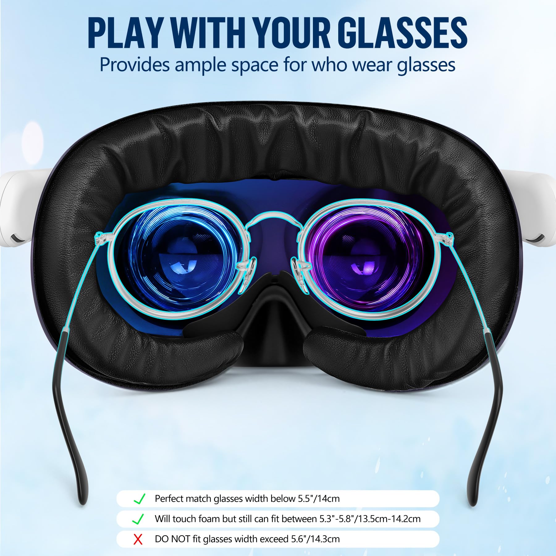 Cubrebocas e interfaz facial para accesorios Meta Quest 3S, espuma de piel sintética suave y algodón de seda de hielo, cojín de repuesto para Oculus Quest 3S, diseño a prueba de sudor y circulación de