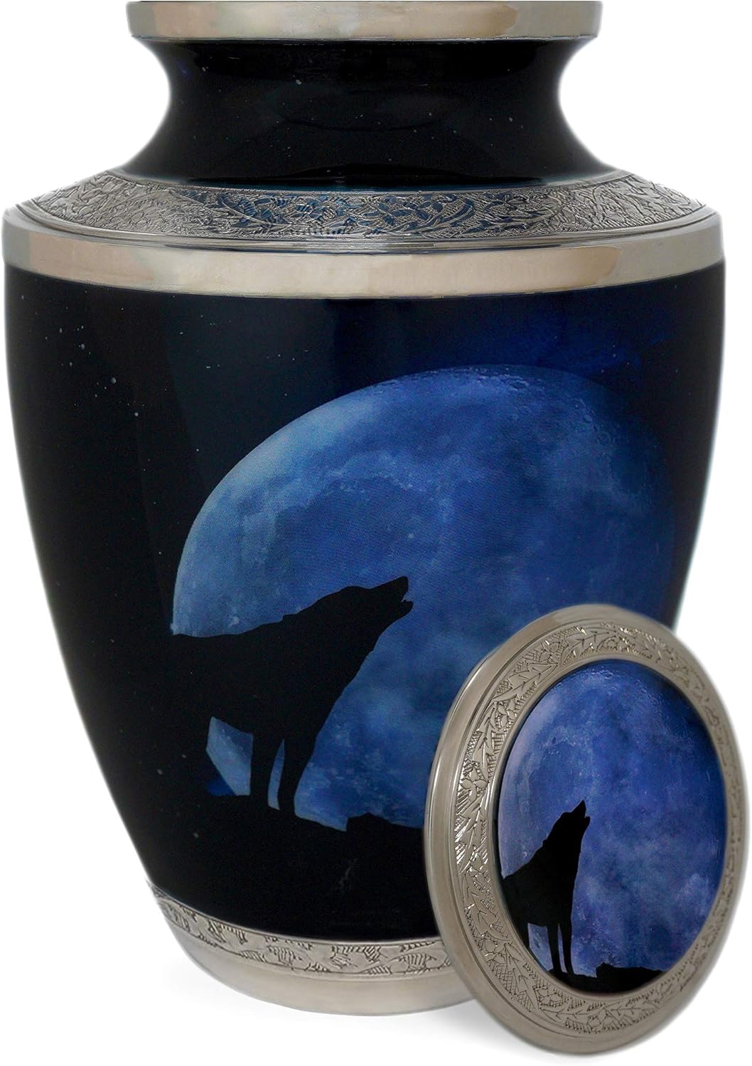 Inspiro, LLC Cremation Urn Lone Wolf Howling at The Moon