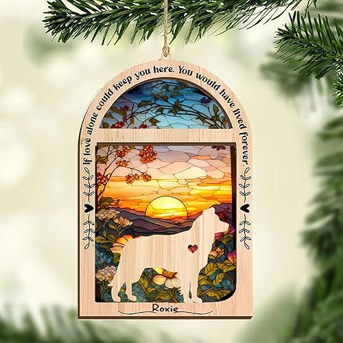 Miniatura 2 de LOVELYPOD Adorno de Navidad personalizado Border Collie, adorno de Border Collie con nombre, pérdida de mascotas, regalos para los amantes de los