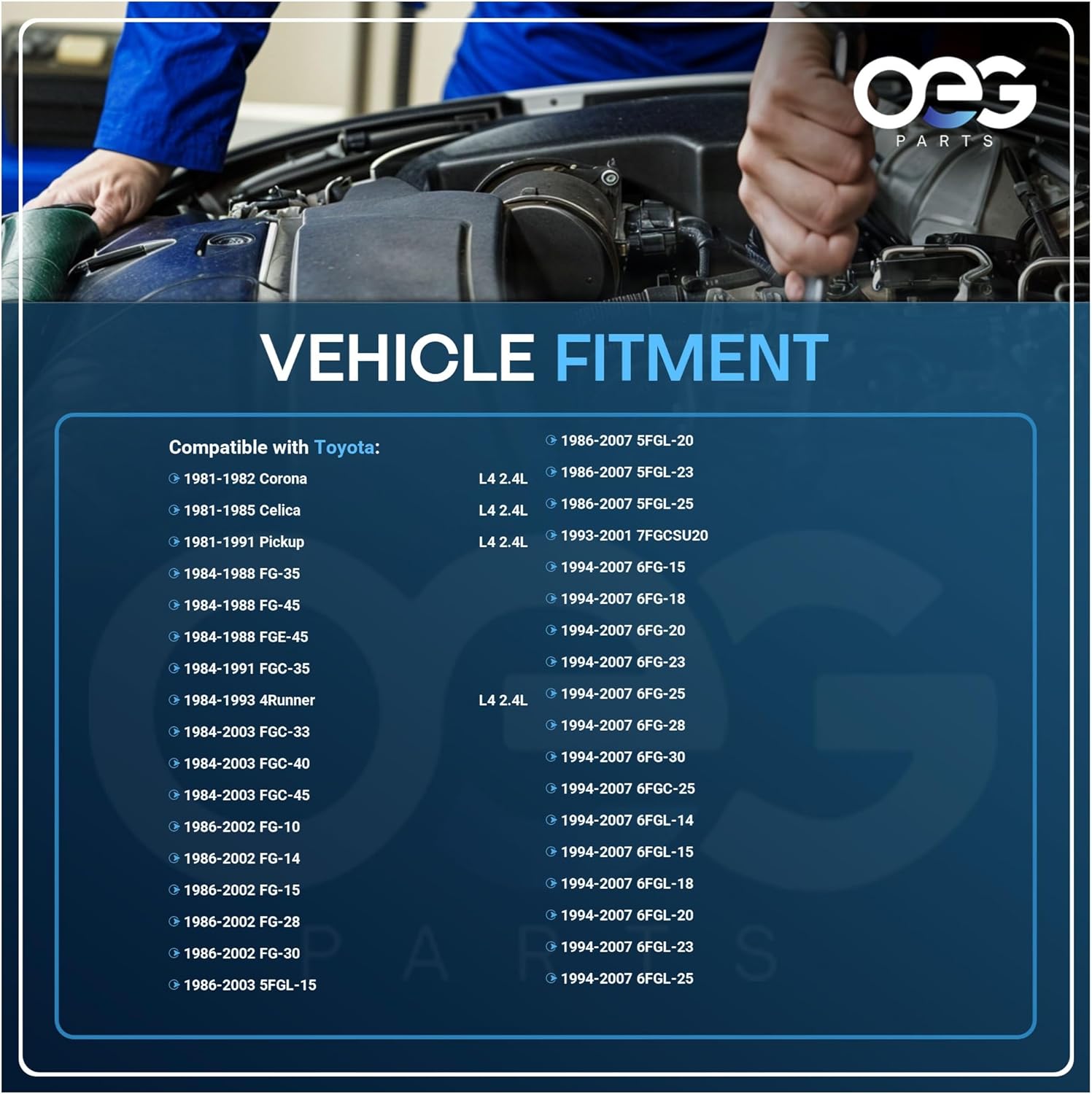 OEG Parts New Starter Compatible with Toyota Fork Lift Truck 7FGCU15, 7FGCU18, 7FGCU20, 7FGCU25, 7FGCU30, 3048566, SND0119, 2800131, SND0119, 2800131, 41052007, 41052007R