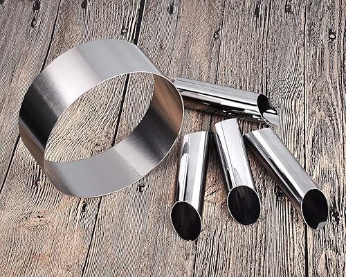 Miniatura 5 de DS. DISTINCTIVE STYLE Kit de tubos de canoli de 12 piezas de acero inoxidable Canolli Shell Moldes con molde de anillo de pastel DIY formas Canoli