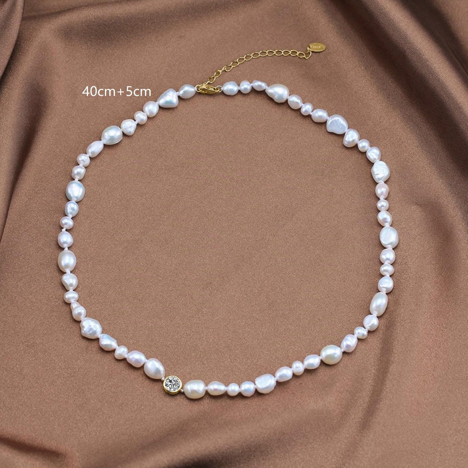 collana di perle barocche naturali d'acqua dolce, bianche, regali per donne ragazze