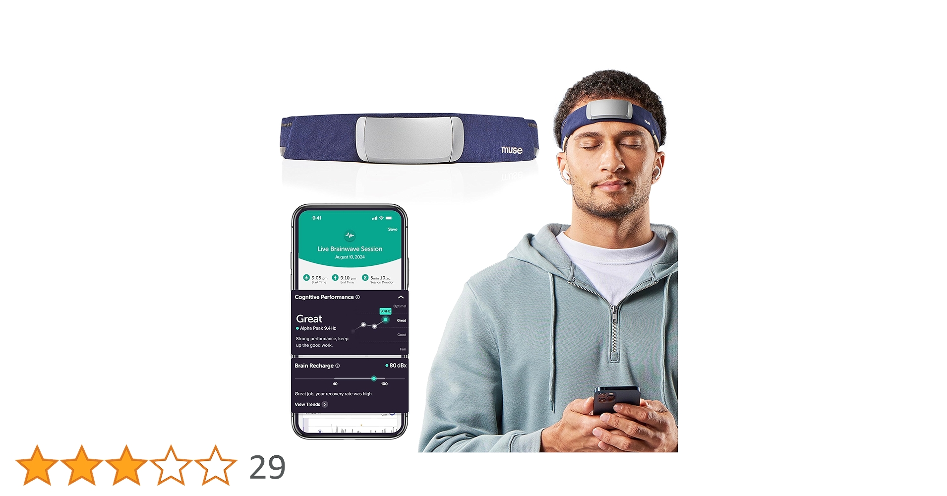 Amazon.co.jp: MuseS ニューロフィードバック・ヘッドバンド マインド Amazon.co.jp: MuseS ニューロフィードバック・ヘッドバンド マインド