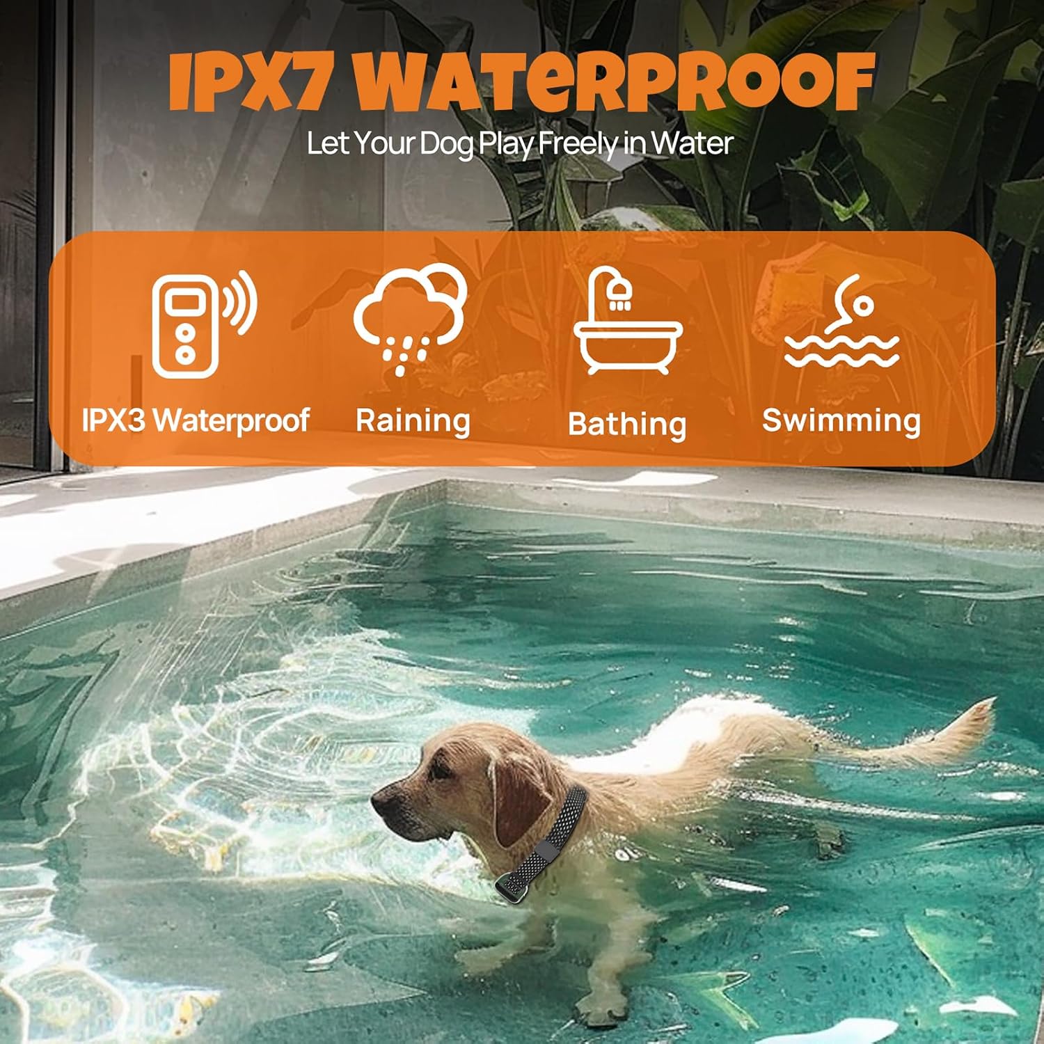 Wireless Dog Fence System: Electric Fence for Dogs 4-in-1 Dog Training Collar with Remote, Bark Control, Status Monitor Waterproof Electric Fence for Medium Large Dogs Outdoor Use