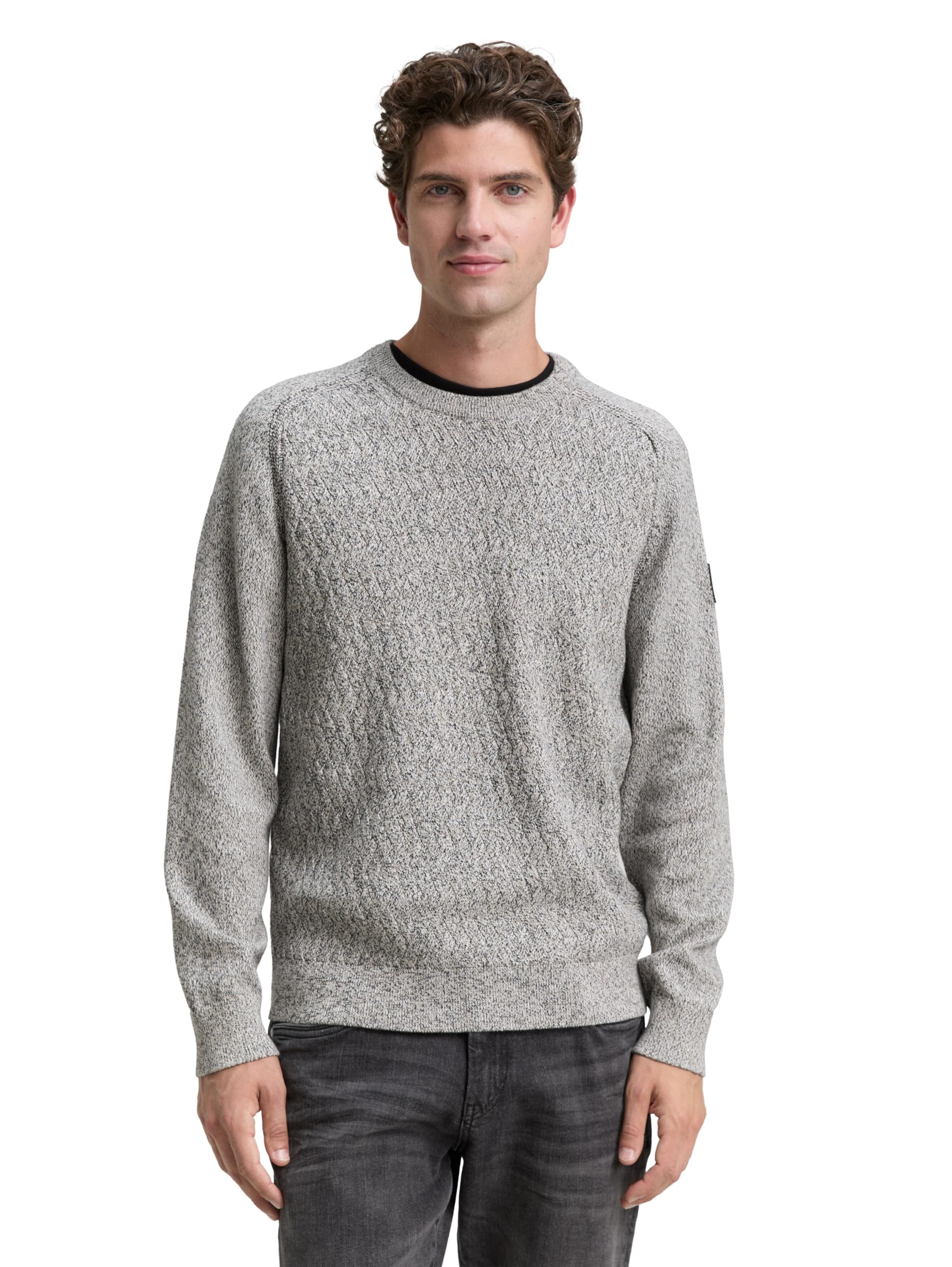 TOM TAILOR Herren Strickpullover aus Baumwolle