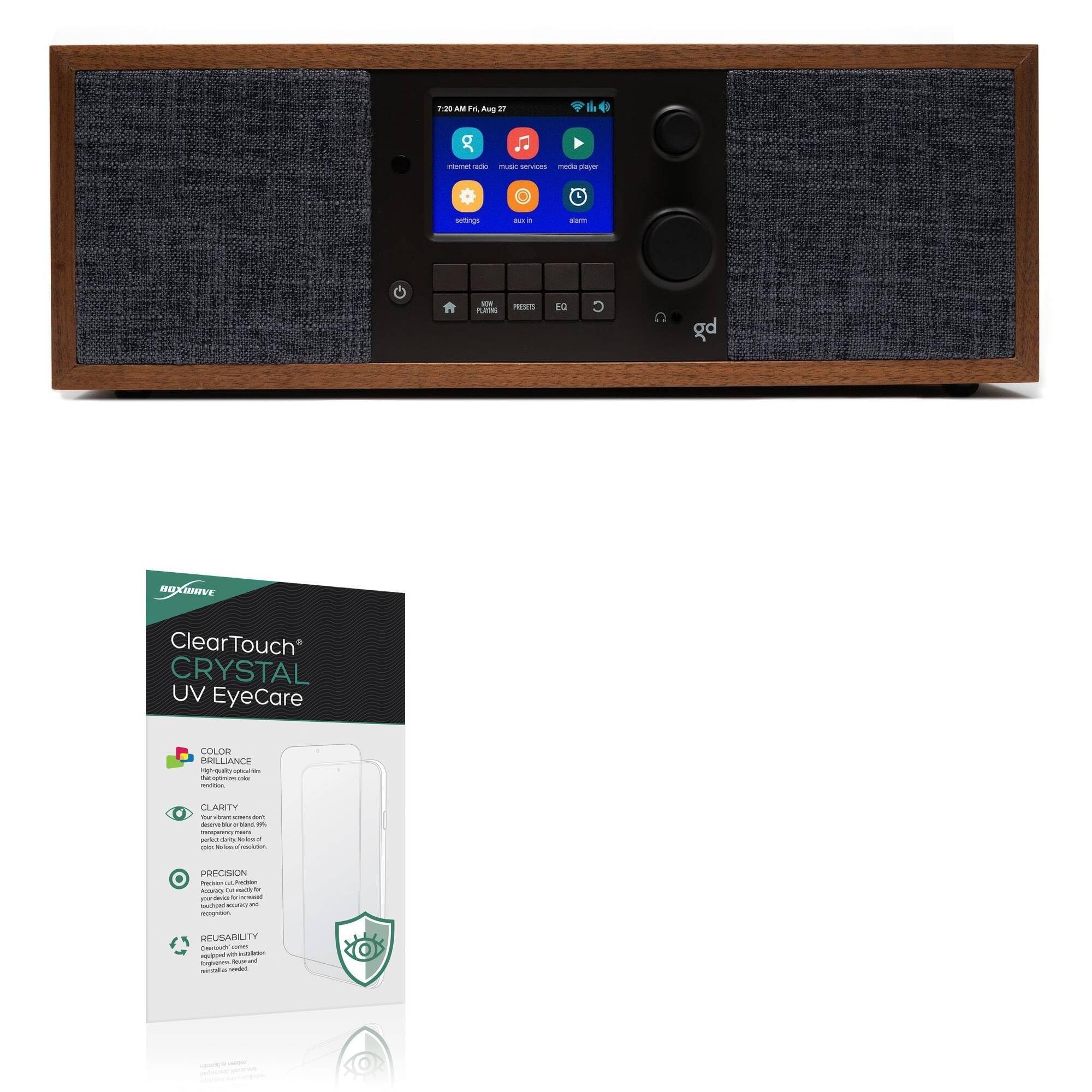 BoxWave Screen Protector Compatible With Grace Digital Mondo Elite Duo - ClearTouch Crystal Anti-UV EyeCare (2-Pack), Filters out Harmful Blue Light Reduce Fatigue