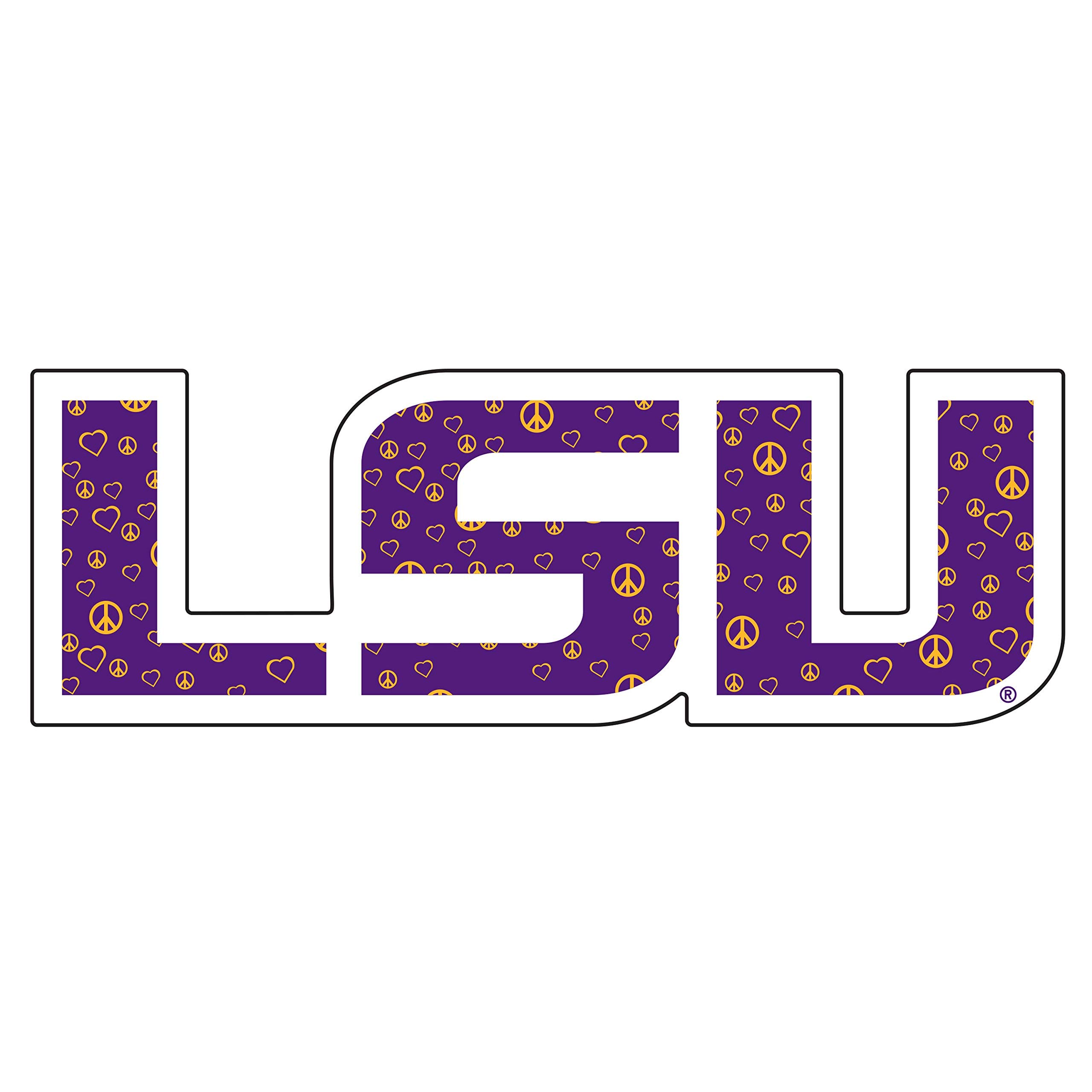 LSU Polka Dot Decal - 4-inch Round University Sports Sticker For Cars & Windows