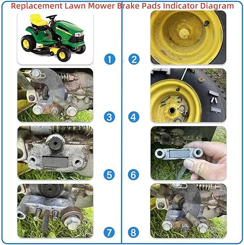 Miniatura 5 de Pastillas de freno de repuesto para cortacésped Craftsman Poulan AYP 120951X Husqvarna 532120951 Kit de pastillas de freno (paquete de 4)