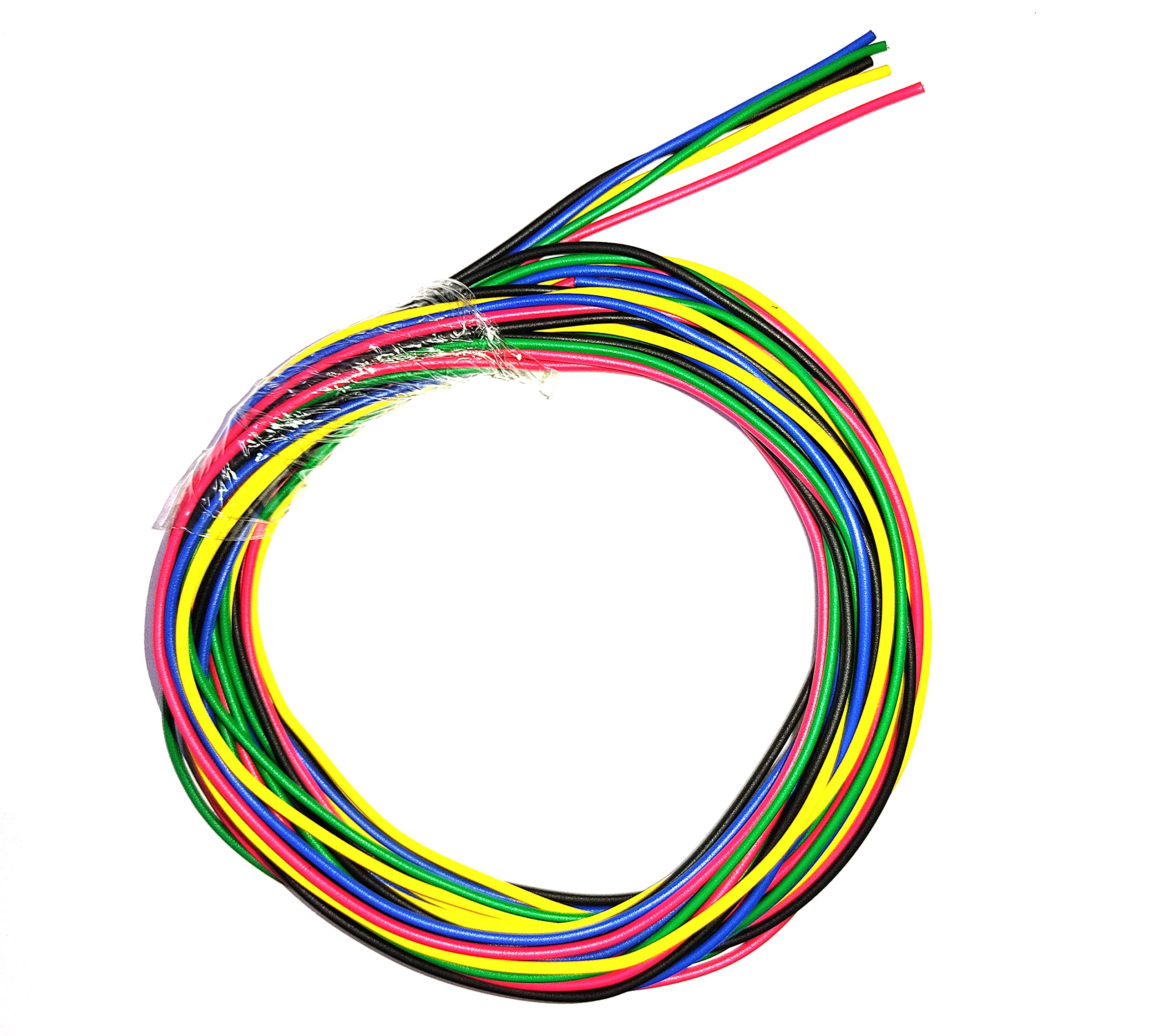 Steko (30 Meters) 14/36 Multi Colour DC Wire Cable For Multipurpose Use Electronics Works, DIY Science Projects, Hobby Kit (6 Meters Each Red, Green, Blue, Yellow, Black) (14 Thread 36 Gauge)