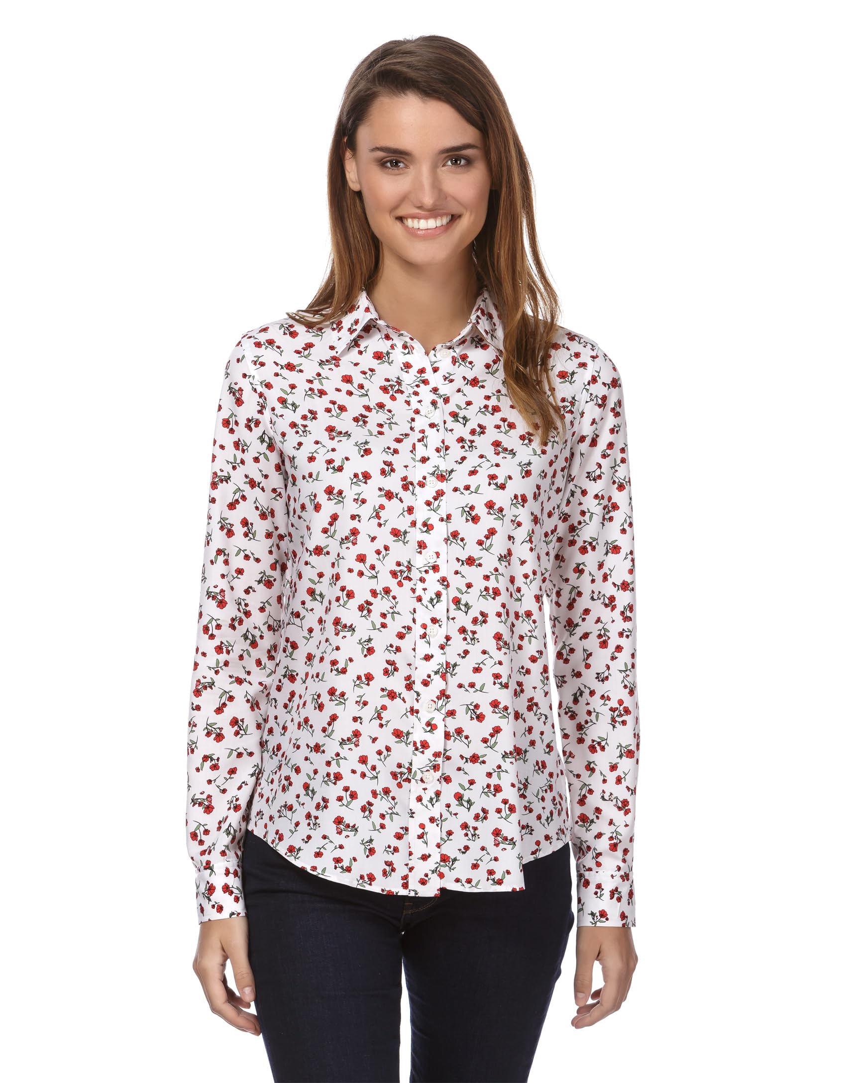 Vincenzo Boretti Bluse, gerade geschnitten mit Hemdkragen