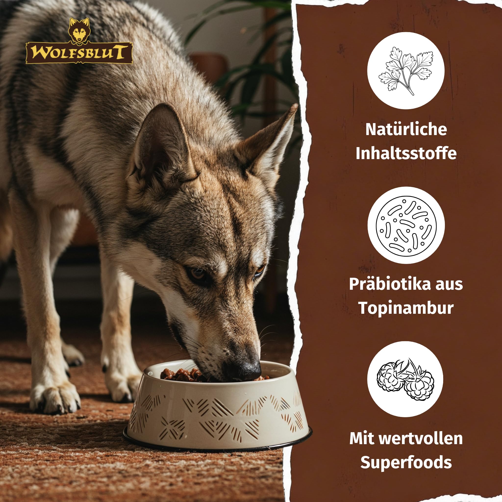 Wolfsblut - Wide Plain – 6 x 395 g – koń – mokra karma dla psów – bez zbóż