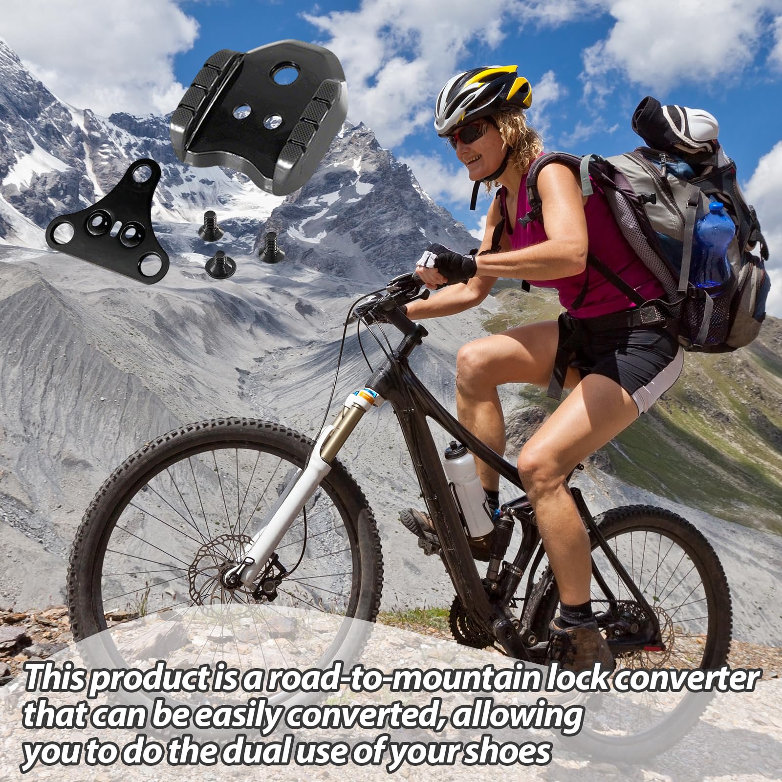 Shimano SPD SM-SH41,3 foro, adattatore Cleats per scarpe da bicicletta, compatibile con pedali Shimano SPD, facile sostituzione delle scarpe, per bici da corsa e MTB