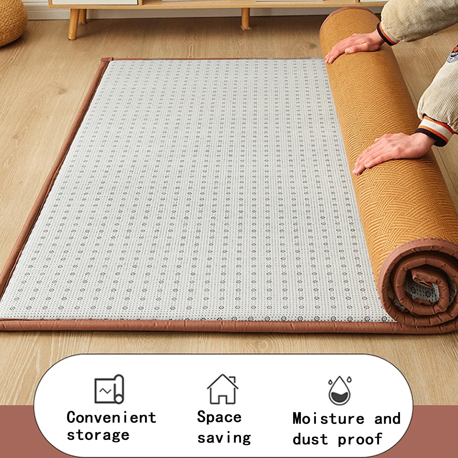 Futón japonés plegable para colchón, transpirable, suave y cómodo, diseño tradicional, ahorra espacio, 90 x 190 cm, perfecto para el hogar y viajes (patrón 2)