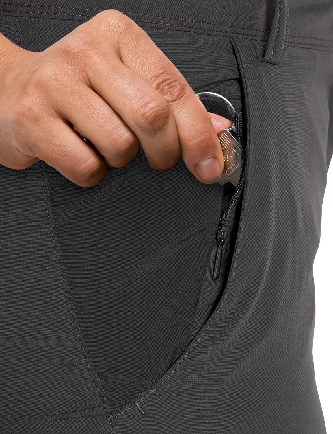 Jack Wolfskin - Pantaloni da Ragazza Marrakech Zip off Pants Protezione UV Outdoor ad Asciugatura Rapida per Il Tempo Libero e da Viaggio, Bambina, Pantaloni, 1503642-6350042, Phantom, 42