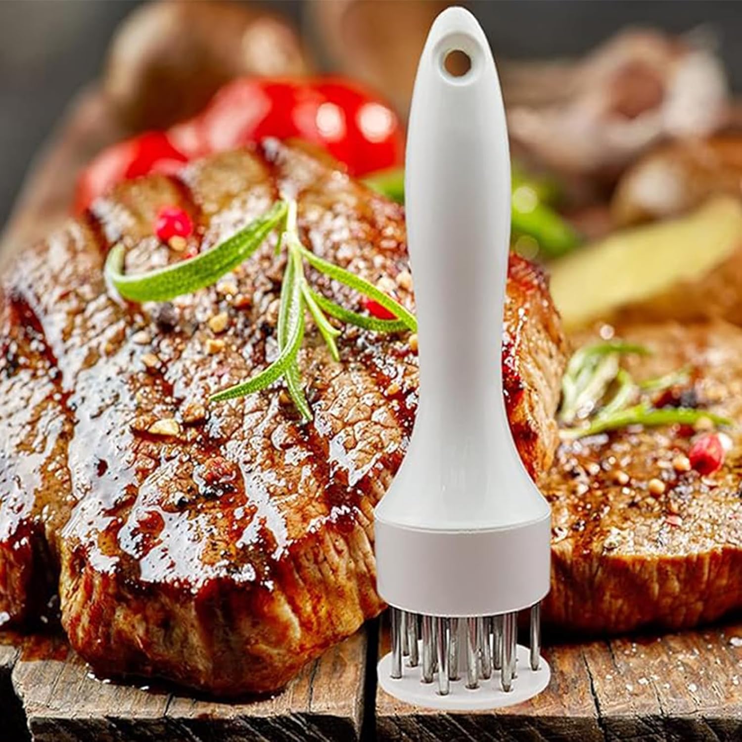 Ablandador de Carne Manual de Acero Inoxidable 21 Agujas