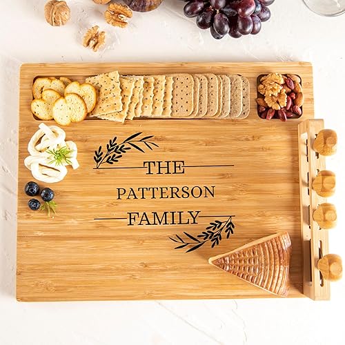 Miniatura 6 de Personalized Charcuterie Board & Cheese Board Set, Wedding, Anniversary, Christmas, Housewarming Gifts, Customized gift for Couples, Bride, Groom,