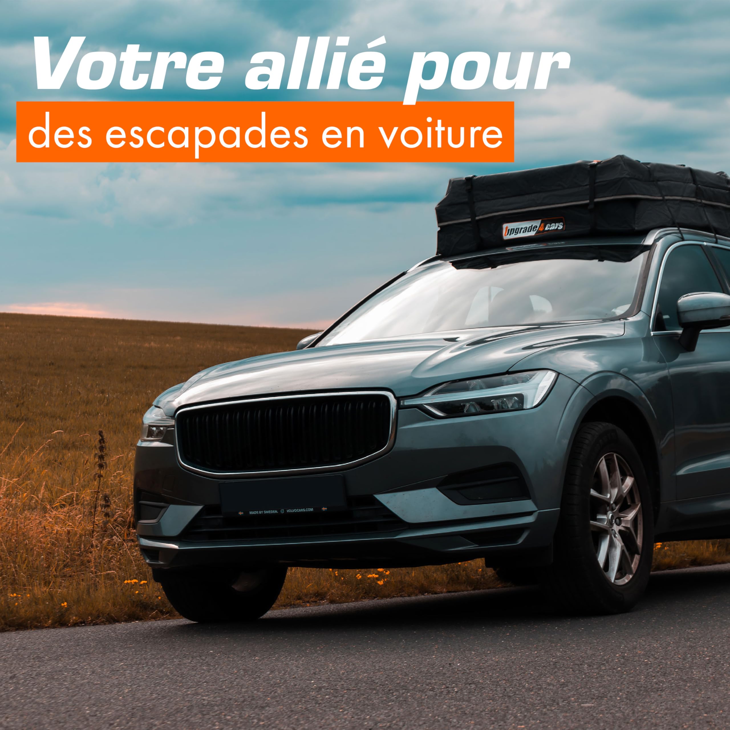 Upgrade4cars Coffre de Toit Voiture 566L sans Barre de Fixation Inclus Accessoires | Sac Porte-Bagage Universel Pliable & Étanche 130 x 110 x 40 cm