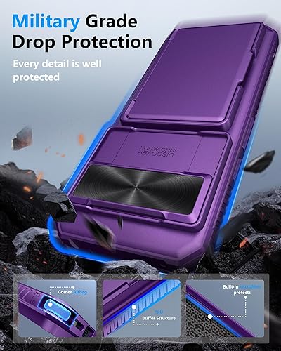 Vista 12 de ATATOO Funda tipo cartera para Google Pixel 10 Pro XL, tarjetero integrado (3-5 tarjetas) [bloqueo RFID] y cubierta de cámara deslizante, protección