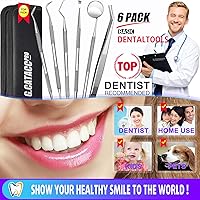 Vista 17 de Herramientas dentales, removedor de placa dental, kit de limpieza profesional para higiene dental, raspador de dientes de acero inoxidable