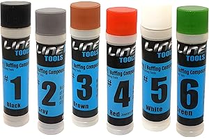 LINE10 Tools Buffing and Polishing Compound for Metal, Set of 6