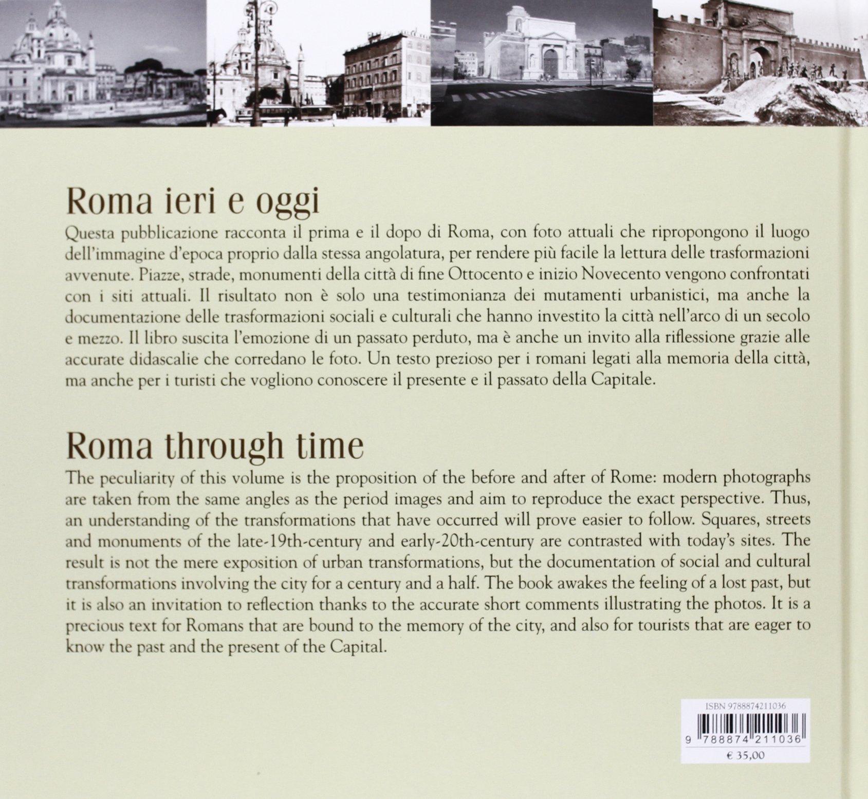 Roma ieri e oggi. Le trasformazioni della città dall'Ottocento ai giorni nostri. Ediz. multilingue