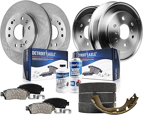 Miniatura 20 de Detroit Axle - Kit de frenos para 2005-2010 Scion TC Rotores de freno de disco delantero y trasero pastillas de freno de cerámica con hardware 2006