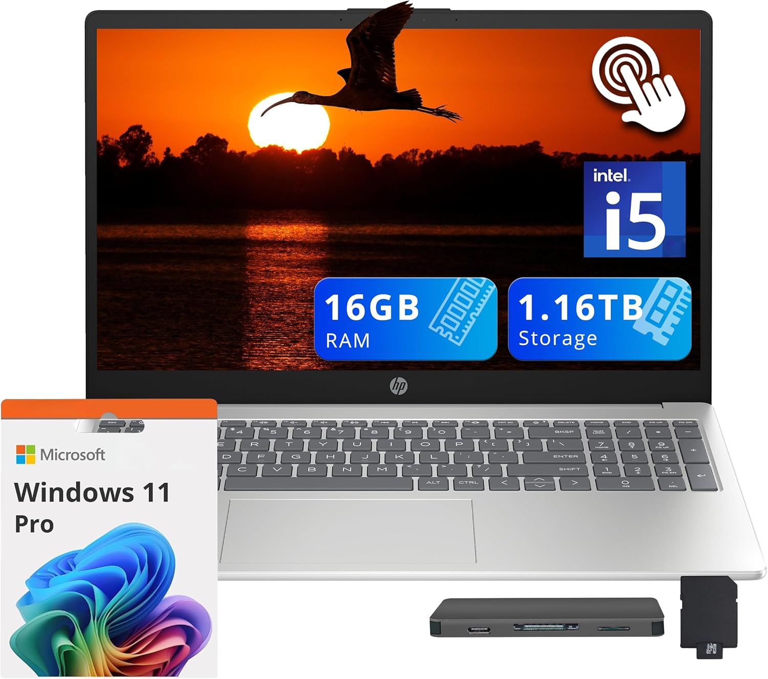 HP 15.6″ HD Touchscreen Laptop, Intel i5-1235U, 16GB RAM, 1.16TB Storage(1TB SSD+160GB Docking Station Set), Intel Iris Xe Graphics, HD Webcam, Num Pad, Wi-Fi 6E, Win 11 Pro, Silver HP 15.6″ HD Touchscreen Laptop, Intel i5-1235U, 16GB RAM, 1.16TB Storage(1TB SSD+160GB Docking Station Set), Intel Iris Xe Graphics, HD Webcam, Num Pad, Wi-Fi 6E, Win 11 Pro, Silver