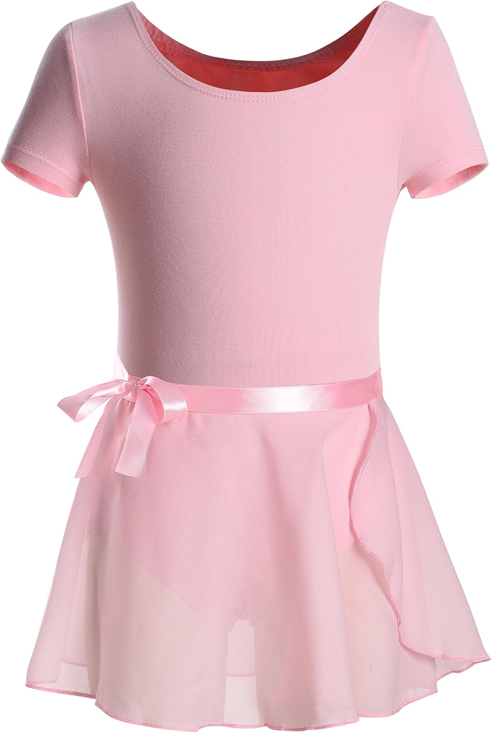 DANSHOW Girls Short Sleeve Leotard with Skirt Kids Dance Ballet Tutu Dresses