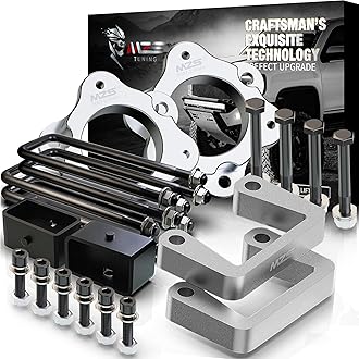 MZSLeveling Kit, 3.5 Inch Front Strut Spacers + 2 Inch Rear Lift Blocks with Extended Square U Bolts Compatible with 2007-2026 Silverado 1500/Sierra 1500 2WD 4WD