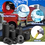 KOOTANS 100pcs Glad Hand Seals, Truck Glad Hand Seal Round Elastic Grommets Rubber Gladhand Seal Washer for Semi Trailer Truck or Tractor Braking Air Hose Parts Number 10028