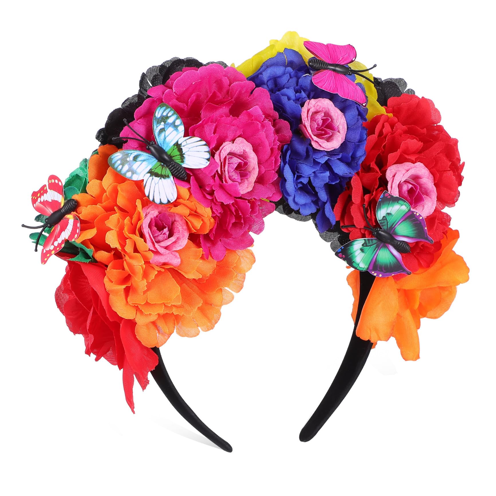 Cerchietto Floreale da Donna per Feste e Servizi Fotografici in Plastico | Stile Elegante e Delicato, Forma Ben Mantenuta, Facile da Indossare, Adatto a Occasioni Speciali