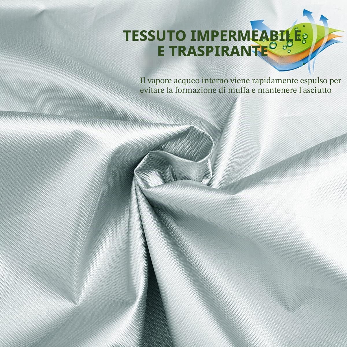 Telo Copriauto SUV Impermeabile Invernale Esterno Stagioni Antivento Antineve Protezione UV Auto Copriauto per SUV; Taglia L: Max 485cm