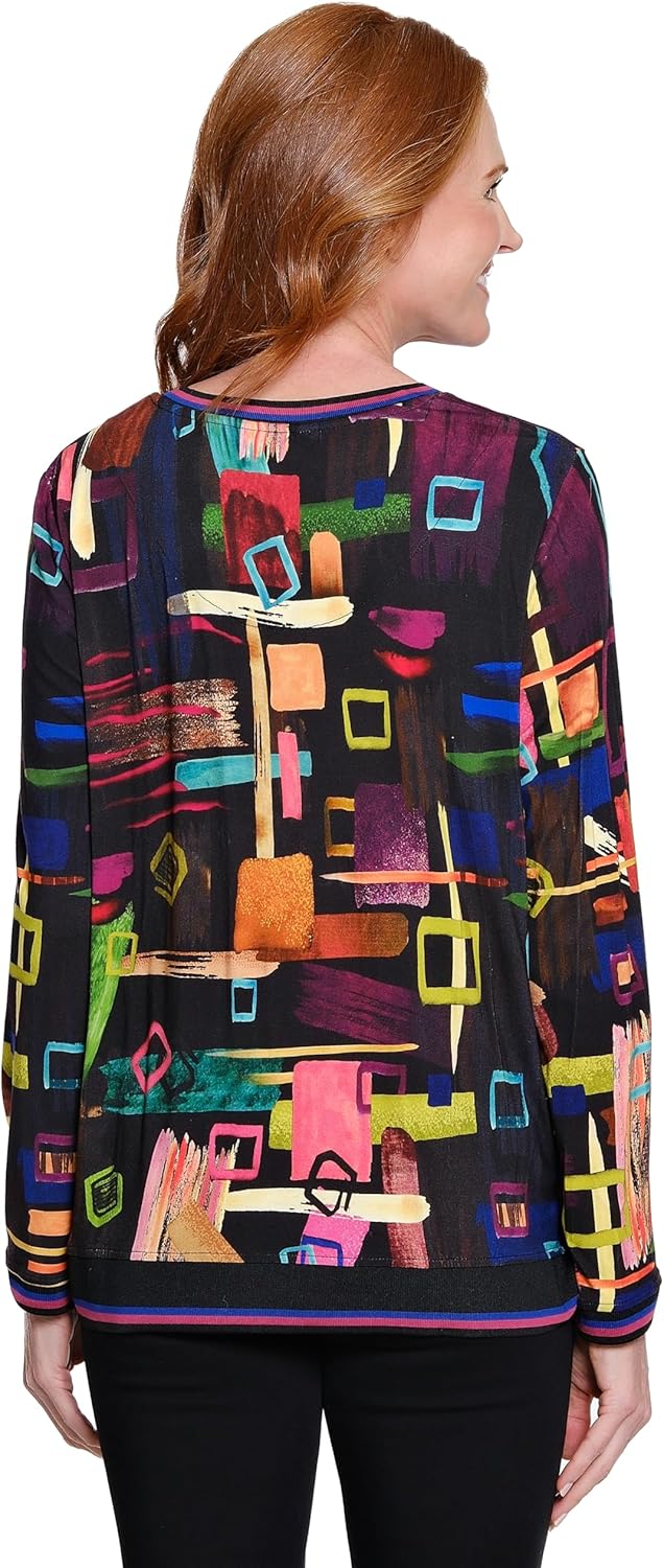 Ali Miles Women's Knit Pop-Over Tunic with Headset Details - Image 2