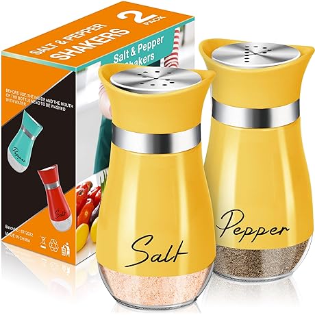 Yellow Salt and Pepper Shakers, the Perfect Addition to Your Kitchen Ensemble