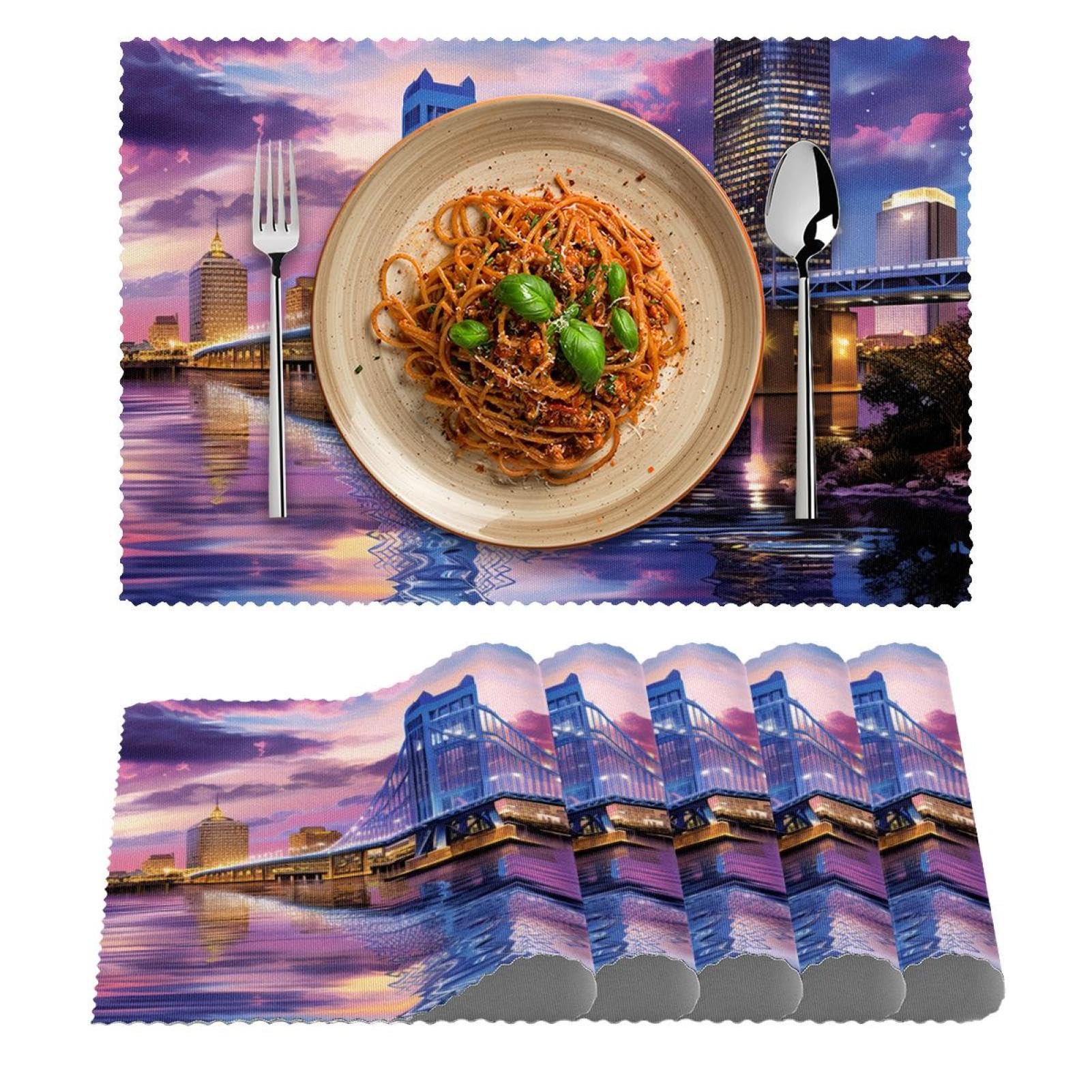 ダイニングテーブルマット ランチョンマット 6枚セット Amazon｜テーブルマット6枚セット、ダイニングテーブル用洗える