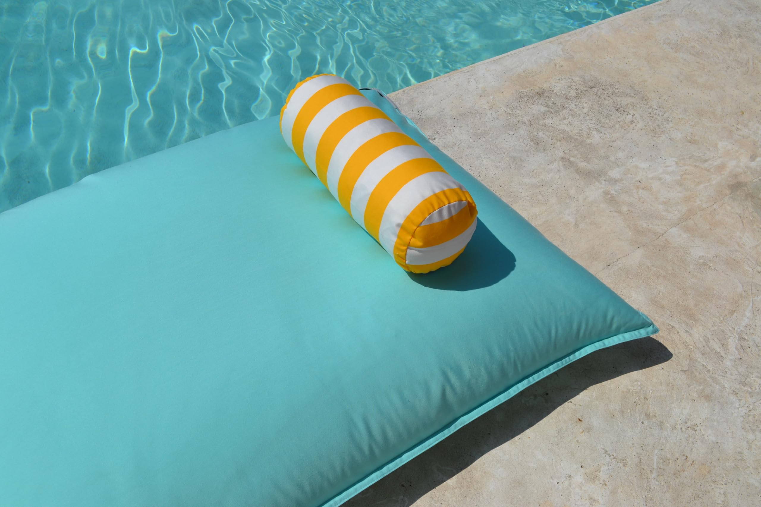 chillisy® Premium Pool-Sitzsack Sunkissed Lagoon Set – schwimmend – Float-Gefühl inklusive – 5 Jahre Farb-Garantie – UV-beständig - Mint [160x120 cm]
