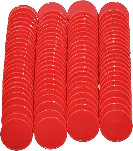 Vista 10 de SmartDealsPro juego de 100 fichas de aprendizaje de plástico opaco, de 1 pulgada, para juegos de fichas, minipóquer, con caja de almacenamiento