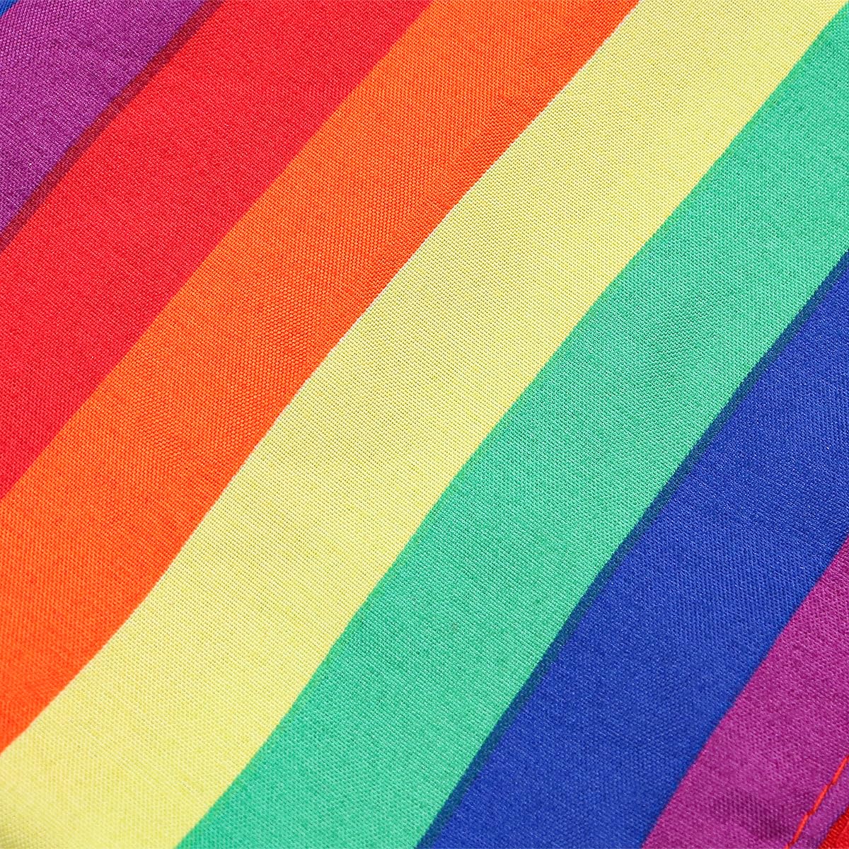 Paquete de 2 bandanas de arcoíris con rayas coloridas, diadema cuadrada del orgullo LGBT, accesorios para hombres y mujeres, disfraz de celebración de fiesta gay, blanco, 1