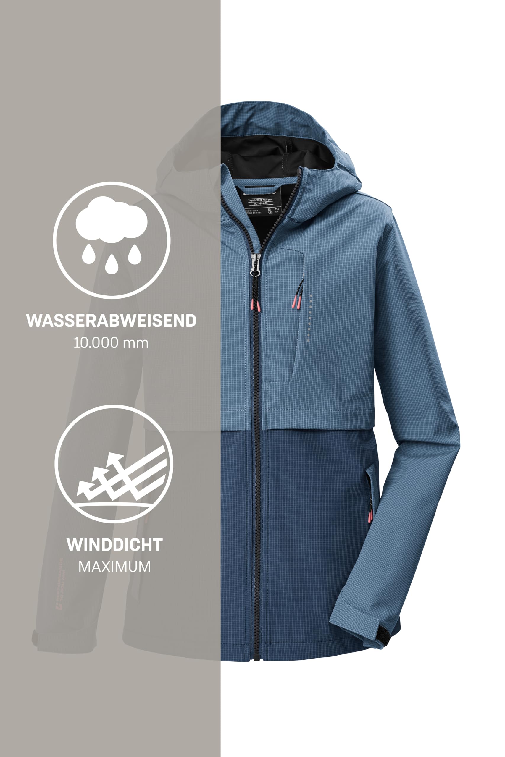 Killtec Mädchen Kos 153 Grls Sftshll Jckt Softshelljacke/Outdoorjacke mit Kapuze