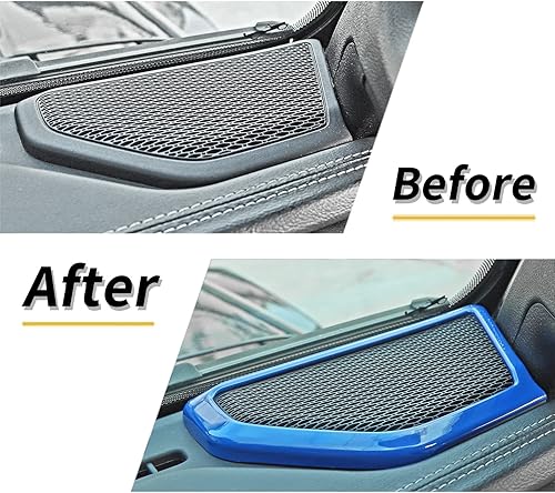 Miniatura 7 de Cubierta decorativa para altavoz A Pilar, accesorios interiores para Jeep Wrangler JL JLU Gladiator JT 2018 2019 2020 2021 2022 2023 2024 (azul)