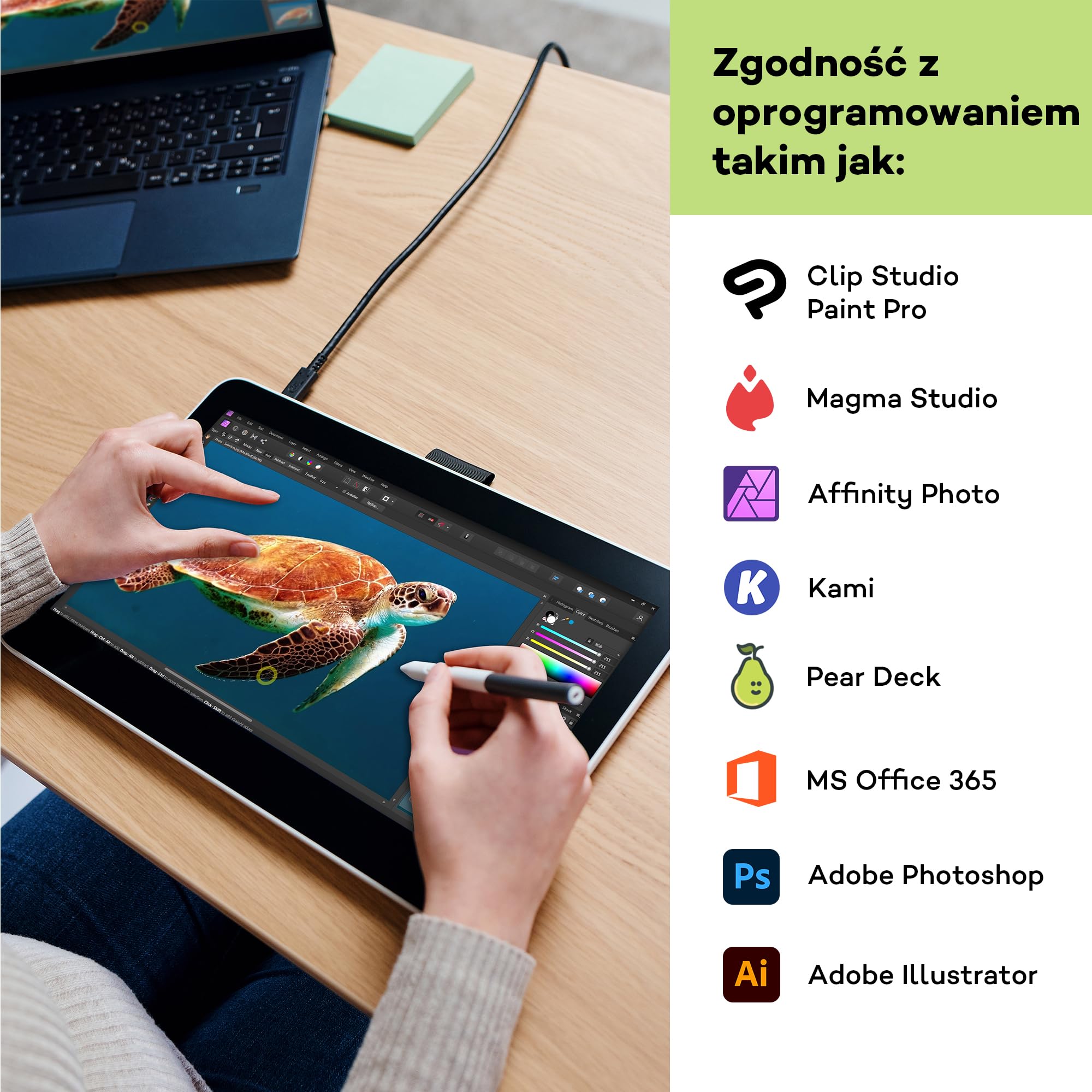 Wacom One 13 Touch tablet do rysowania z ekranem dotykowym