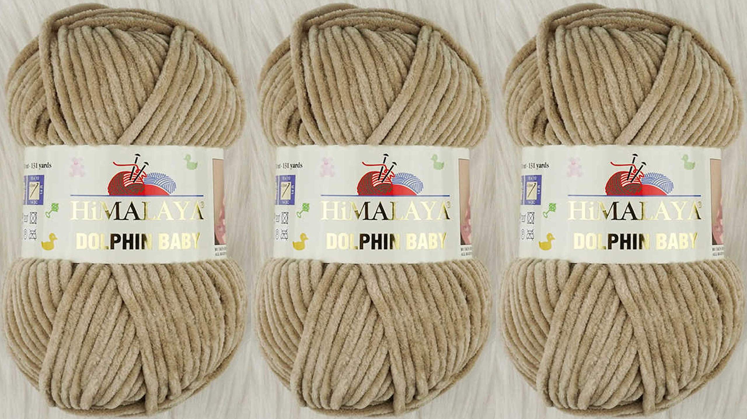 Himalaya Dolphin Baby Yarn Knitting Yarn 3 Skeins 395 Yards 3x100gram Super Bulky Baby Blanket Yarn (80317)