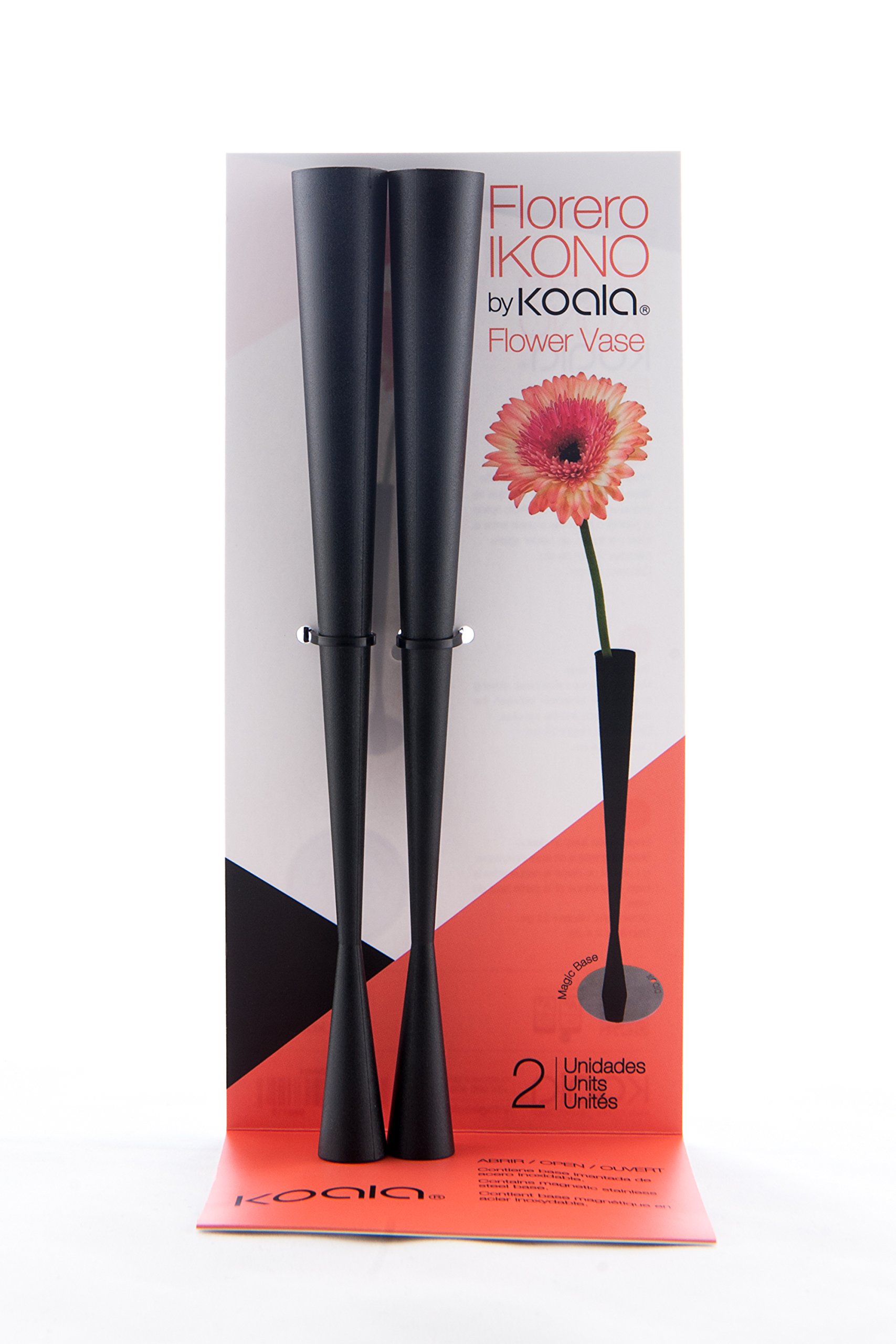 Koala Ikono Flower Vase With Magnetic Base 2 Pieces.